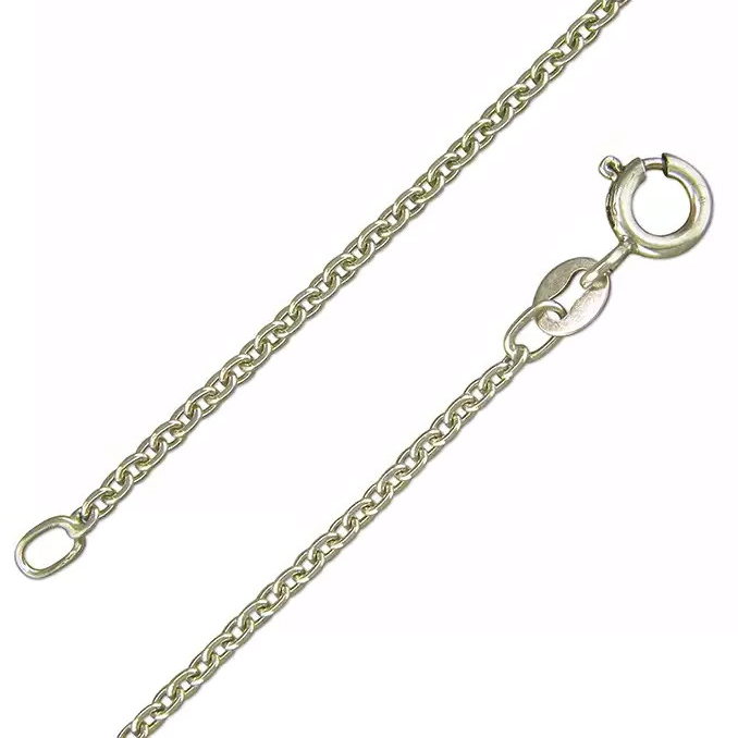 Oxidised Gents Trace Chain Solid Sterling Silver 925 Hallmarked British Made