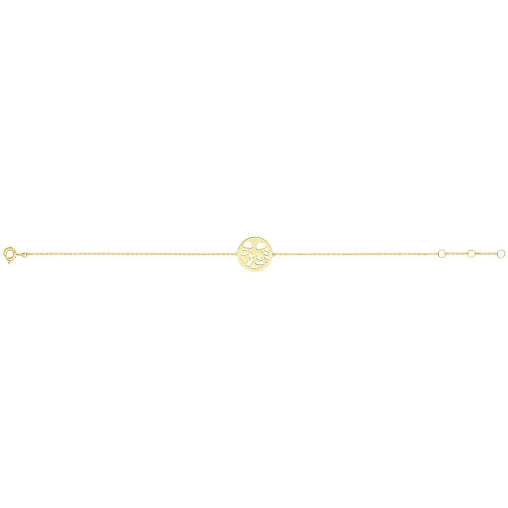 Ladies Tree of Life Bracelet Solid 9ct Yellow Gold 375 Hallmarked British Made 
