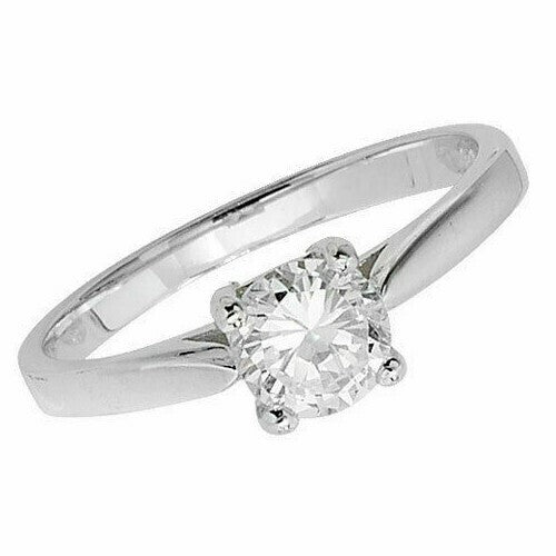 Sterling Silver Solitaire Ring Engagement Gemstone 925 Hallmarked Size J - U