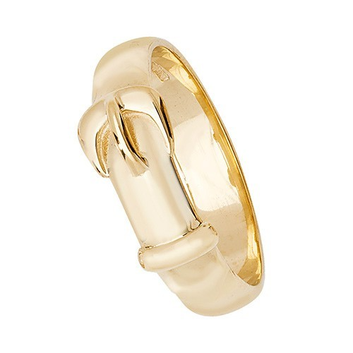 Mens Plain 9ct Yellow Gold Buckle Ring 375 Hallmarked British Made Size P - U