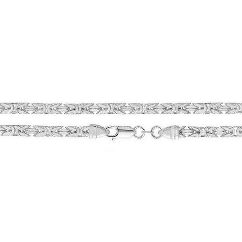Sterling Silver Byzantine Bracelet British Made 925 Hallmarked 8" Weight 18.2g