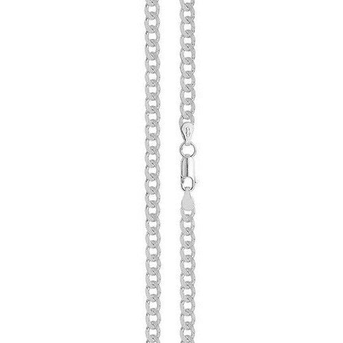 Men's Sterling Silver Bracelet Curb Link British Made 925 Hallmark 8" Weight 6g
