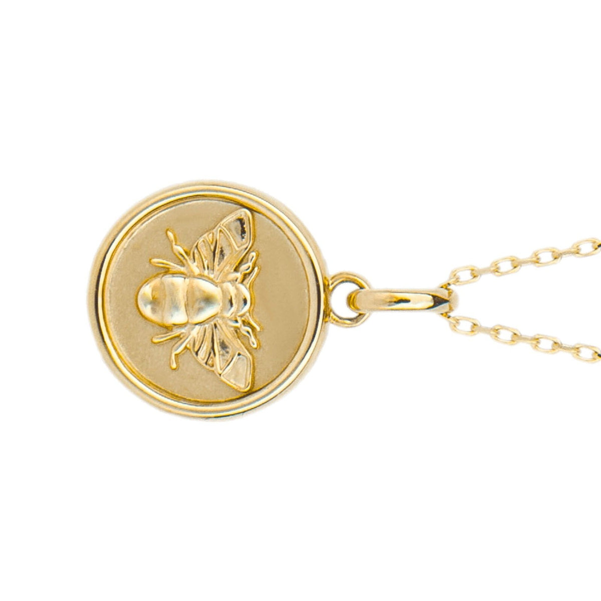 Bee Medalion Pendant 9ct Yellow Gold 375 Hallmarked British Made Brand New Boxed