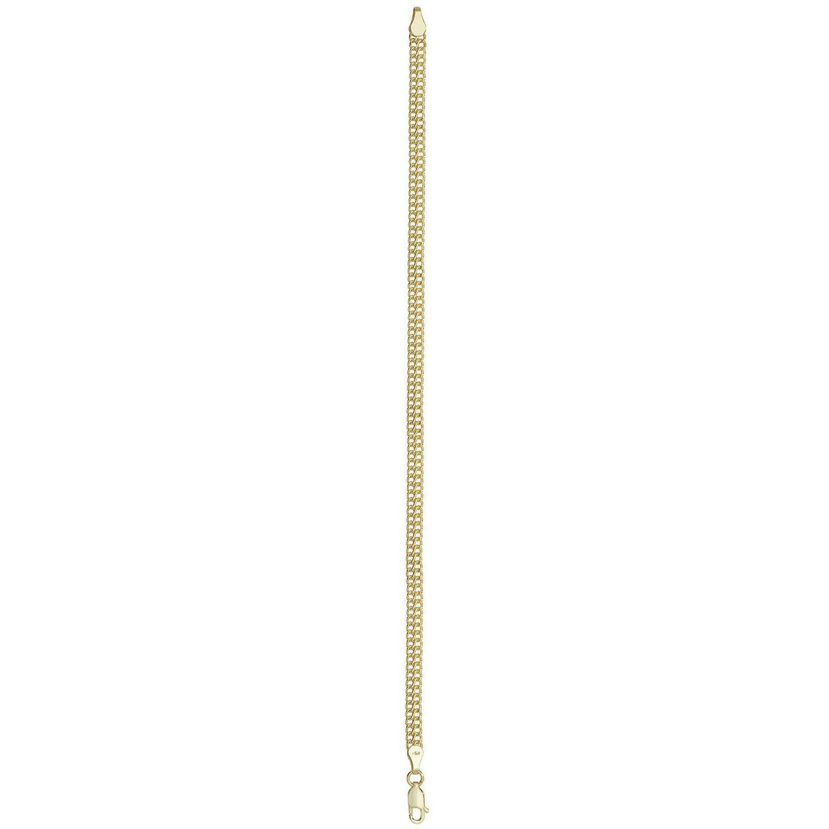 Ladies Flat Woven Bracelet 9ct Yellow Gold 375 Hallmarked British Made 