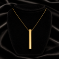Vertical Bar Necklace 9ct Yellow Gold Hallmarked British Made Brand New Boxed