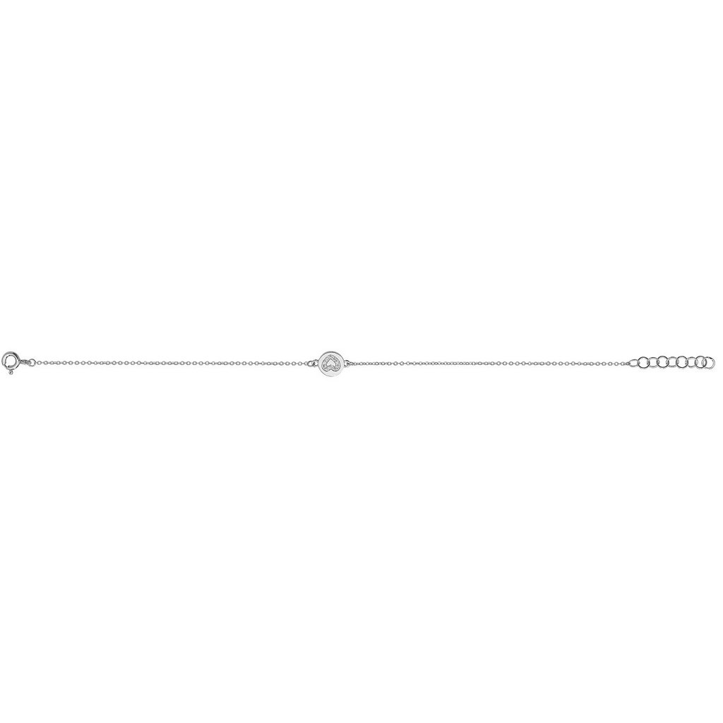 Ladies Halo Heart Bracelet Sterling Silver 925 Hallmark Brand New Boxed