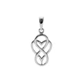 Infinity Heart Pendant Sterling Silver 925 Hallmark All Chain Lengths Brand New