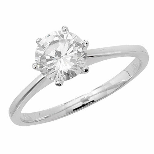 Sterling Silver Solitaire Ring Engagement Gemstone 925 Hallmarked Size J - U