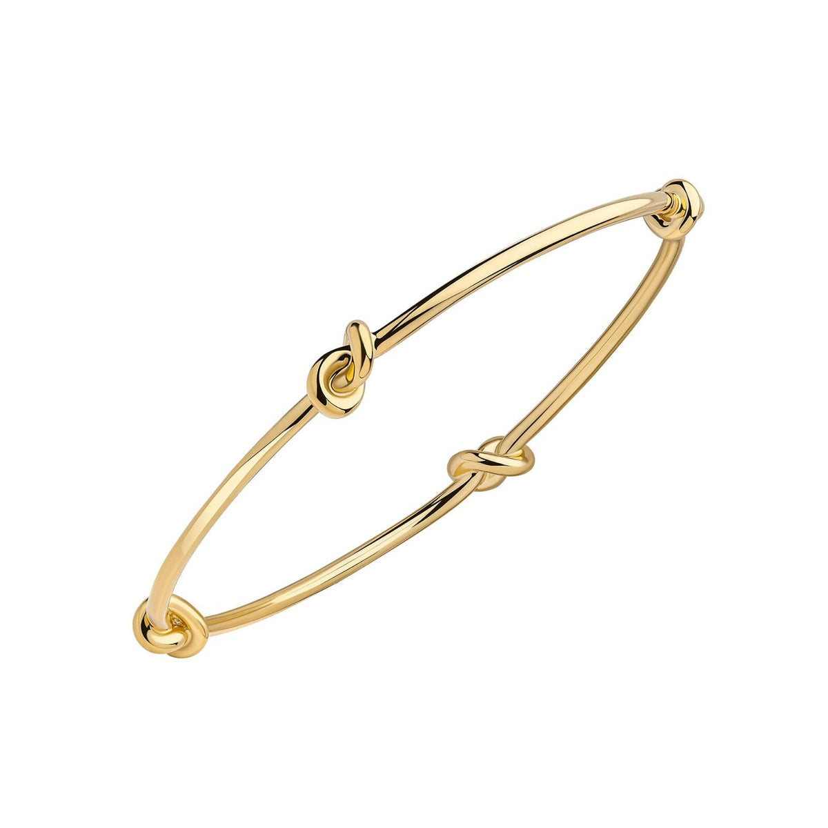 Love Knot Bangle 9ct yellow Gold Plated Hallmarked Brand New Boxed