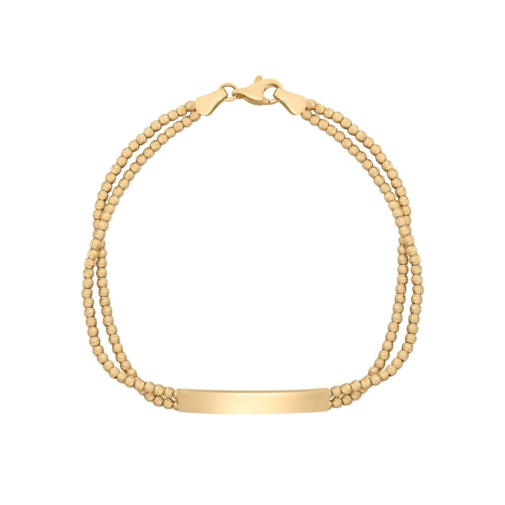 ID Bar Bracelet In 9ct Yellow Gold 375 Hallmark British Made Brand New Boxed