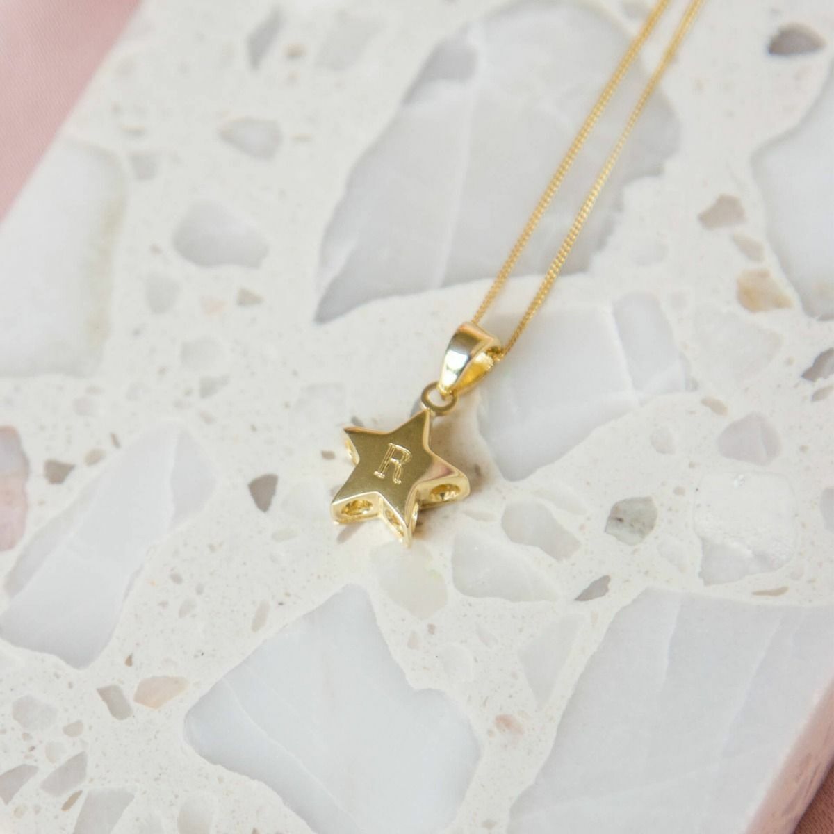 9ct Yellow Gold Star Pendant 375 Hallmarked British Made Brand New
