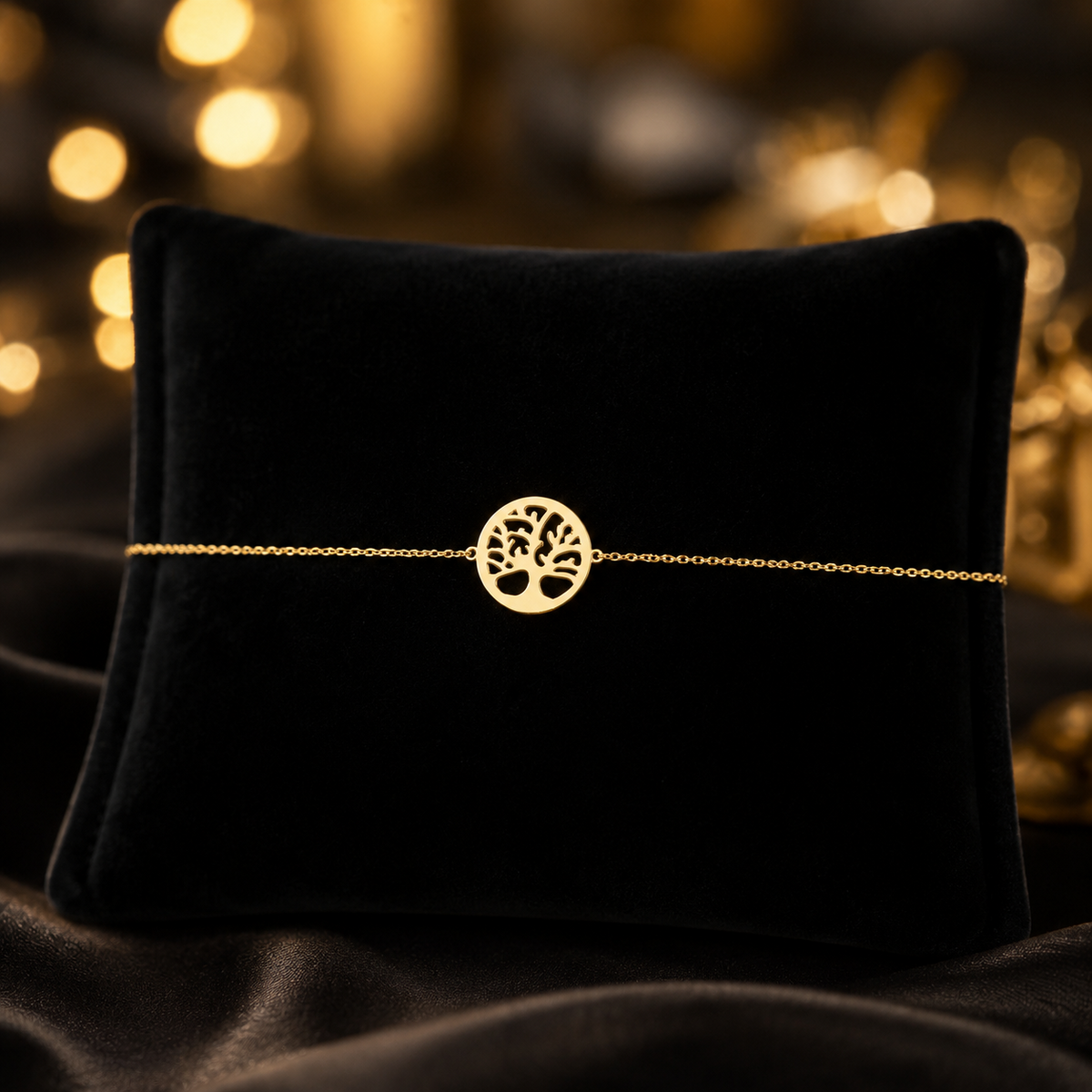 Ladies Tree of Life Bracelet Solid 9ct Yellow Gold 375 Hallmarked British Made 
