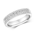 45 Natural Diamond Statement Band Ring 18ct White Gold Hallmarked Sizes J - Q