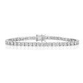 Natural Diamond 18ct White Gold Tennis Bracelet 375 Hallmarked British Made