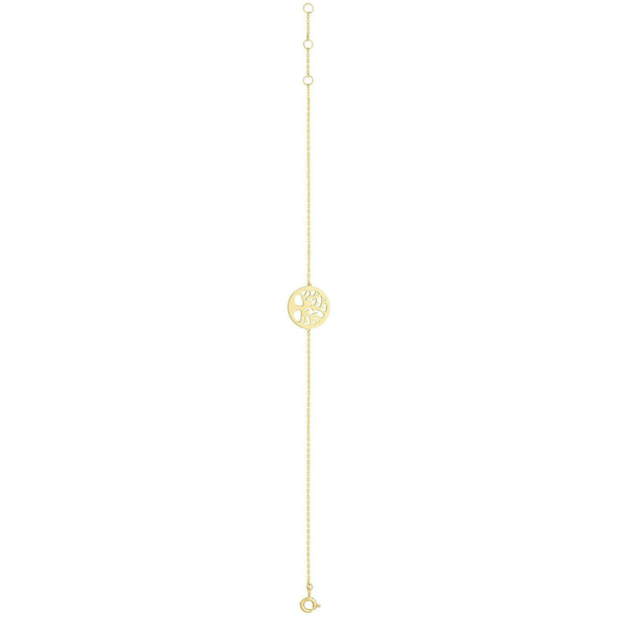 Ladies Tree of Life Bracelet Solid 9ct Yellow Gold 375 Hallmarked British Made 