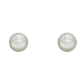 5mm Round Pearl Stud Earrings British Made 9ct Yellow Gold 375 Hallmarked