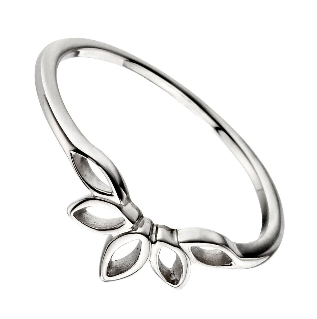 Open Link Marquise Ring Sterling Silver 925 Hallmarked British Made Brand New