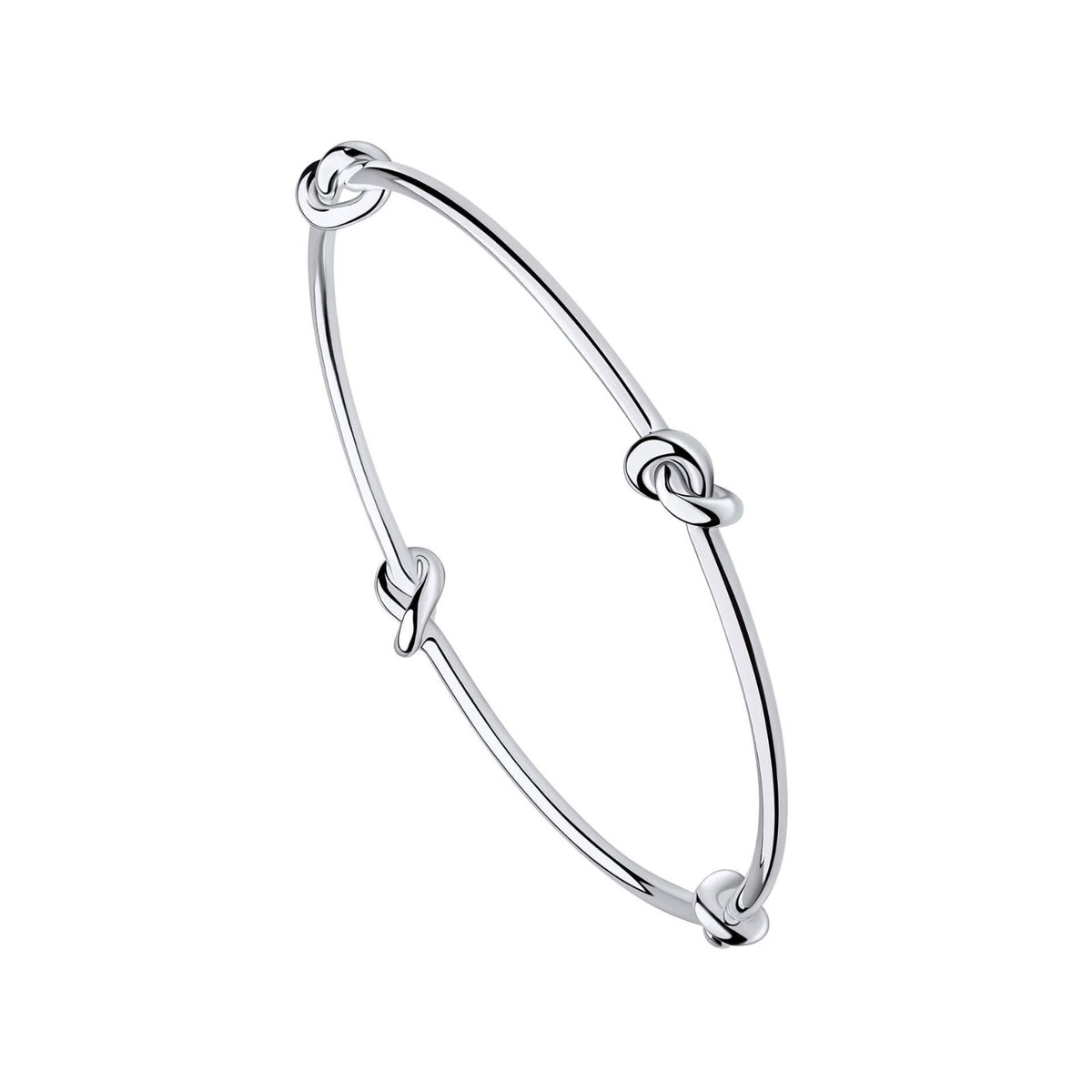 Love Knot Bangle Sterling Silver 925 Hallmarked British Made Brand New Boxed
