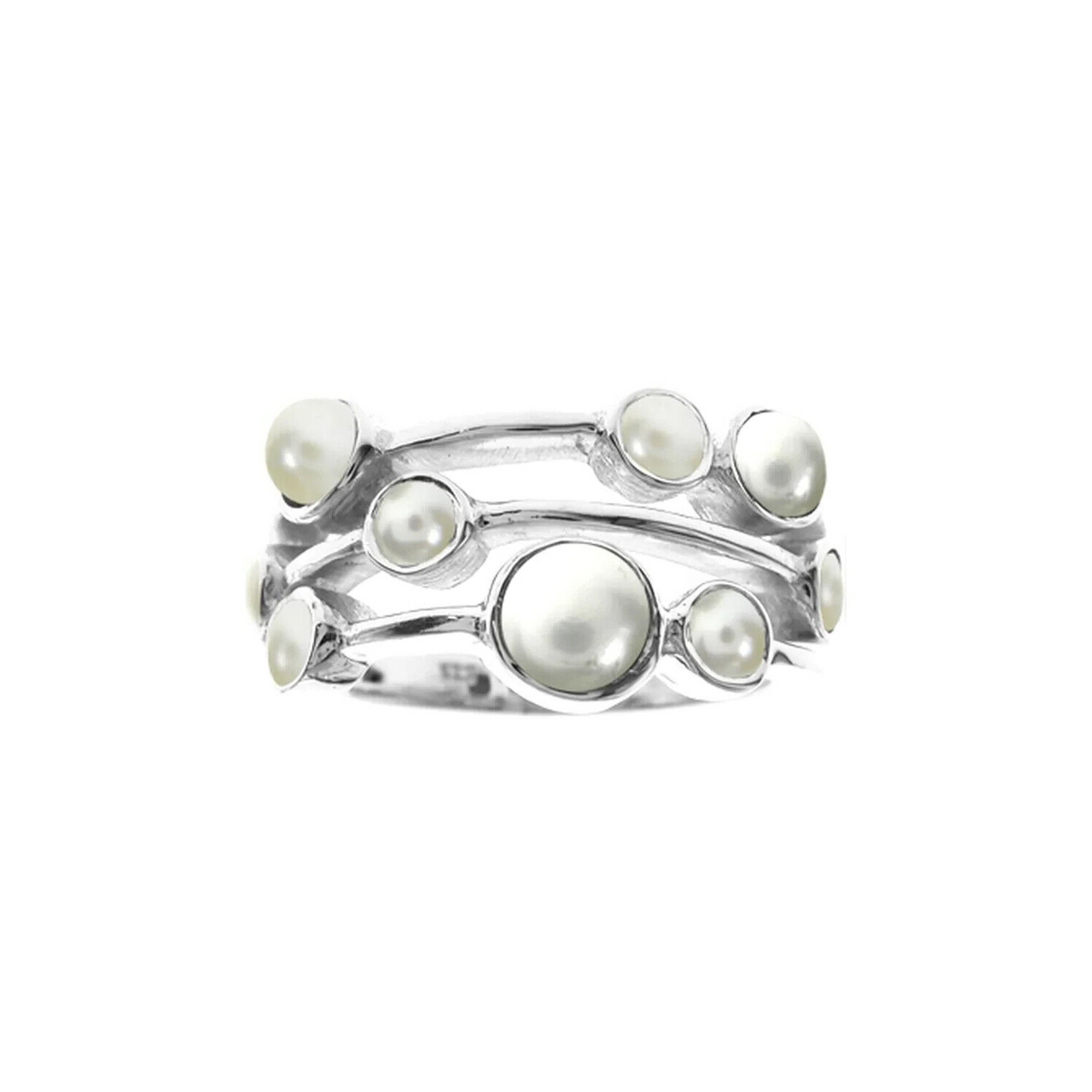 Freshwater 9 Pearl Sterling Silver 925 Hallmarked British Made Size K - T