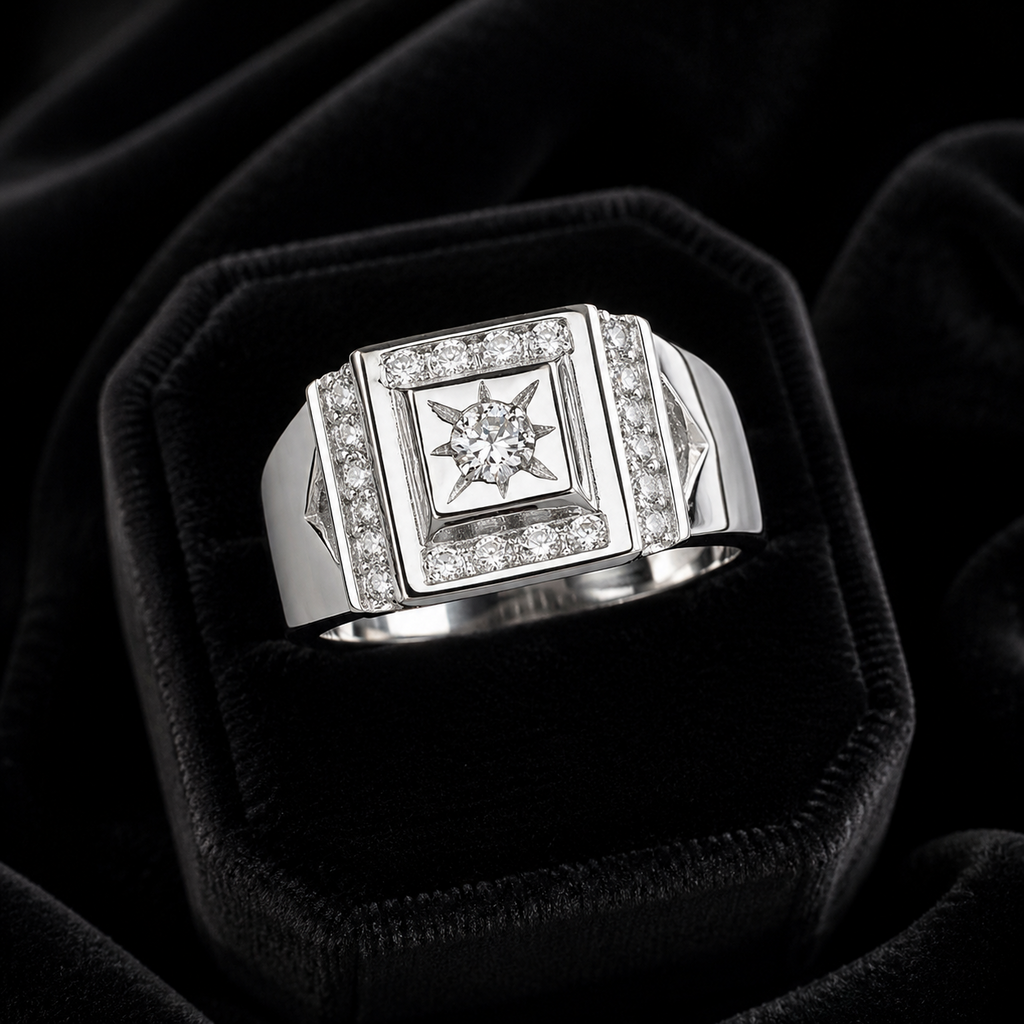 Men's Sterling Silver Signet Ring Engagement Gents 925 Hallmark Sizes J - U