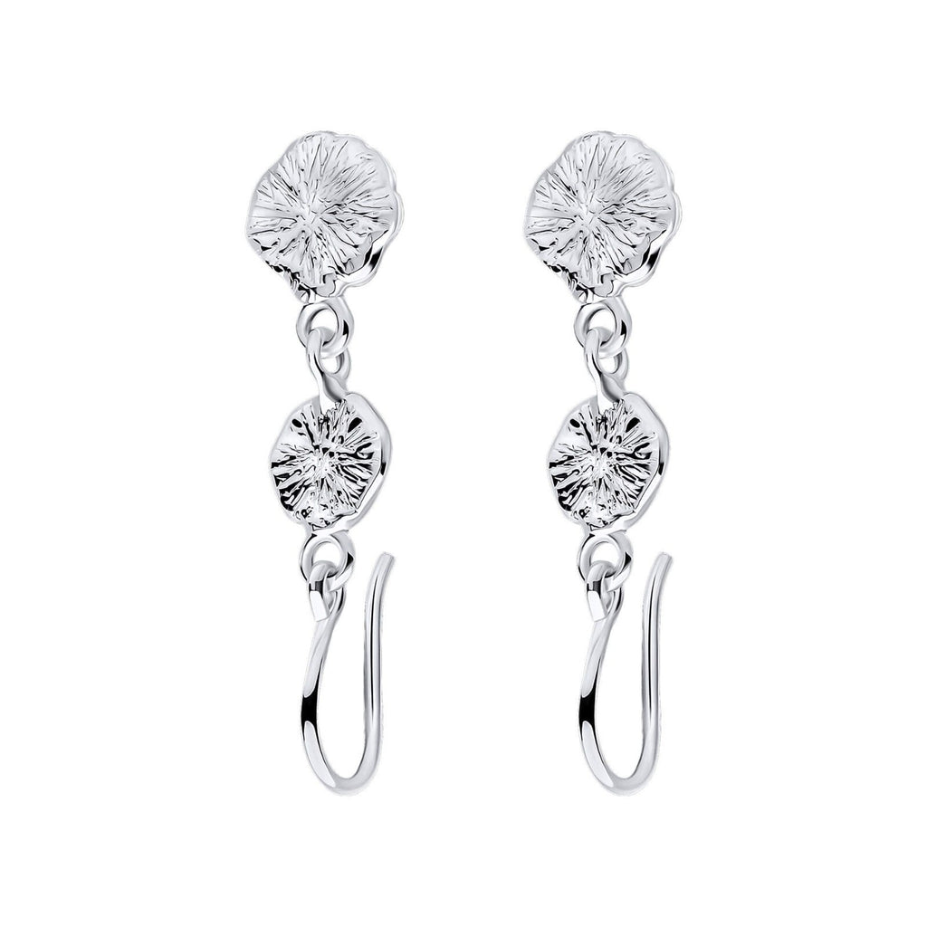 Spray Texture Drop Earrings Sterling Silver 925 Hallmarked Brand New Boxed