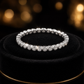 Flush Full Eternity Ring Sterling Silver 925 Hallmarked British Made Size L - R