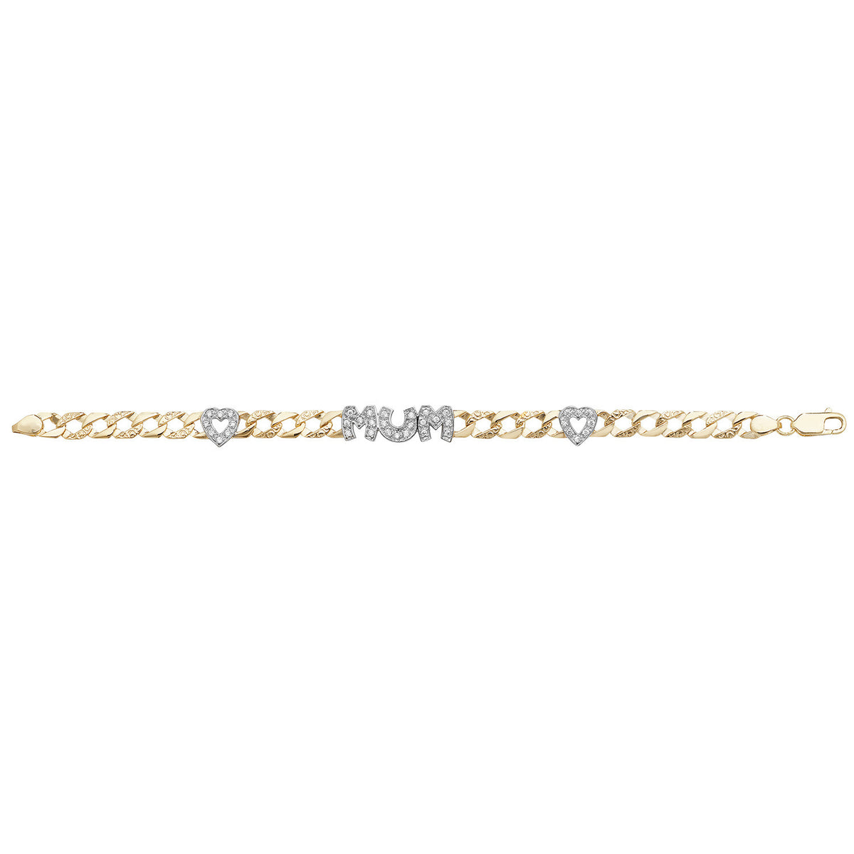 MumGemstone Bracelet 9ct Yellow Gold 375 Hallmarked British Made (Mothers Day)
