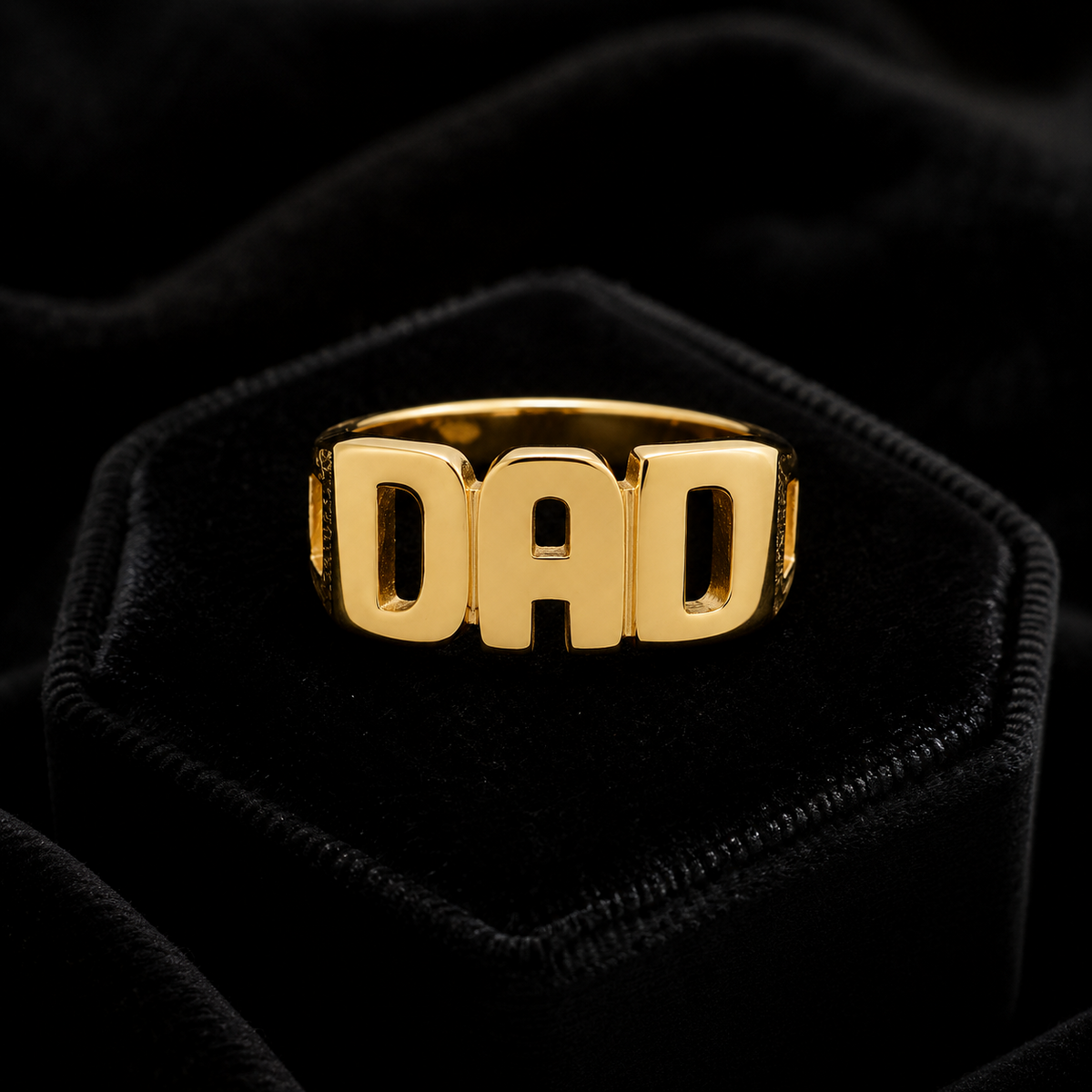 Dad Ring 9ct Yellow Gold Hallmarked Sizes British Made Q - Z