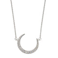 Channel Set Moon Necklace Sterling Silver 925 Hallmarked Brand New Boxed