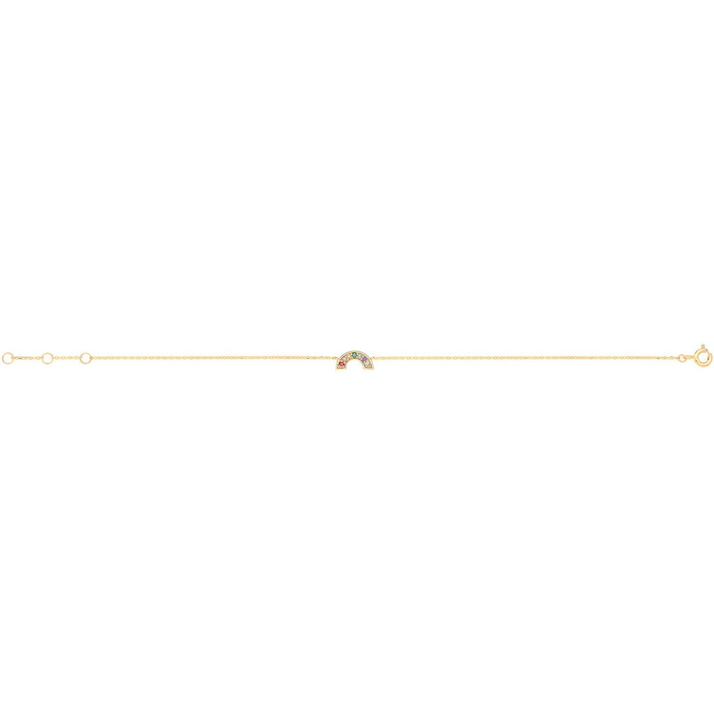 Rainbow Necklace and Bracelet Set 9ct Yellow Gold 375 Hallmarked Brand New