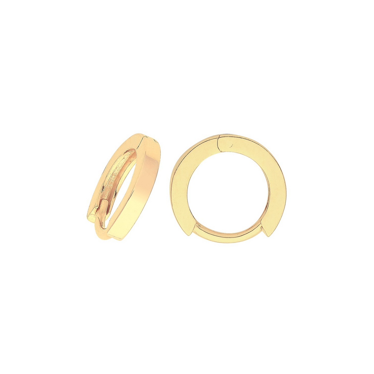 9ct Yellow Gold Classic Hoop Earrings British Made 375 Hallmark Brand New Boxed