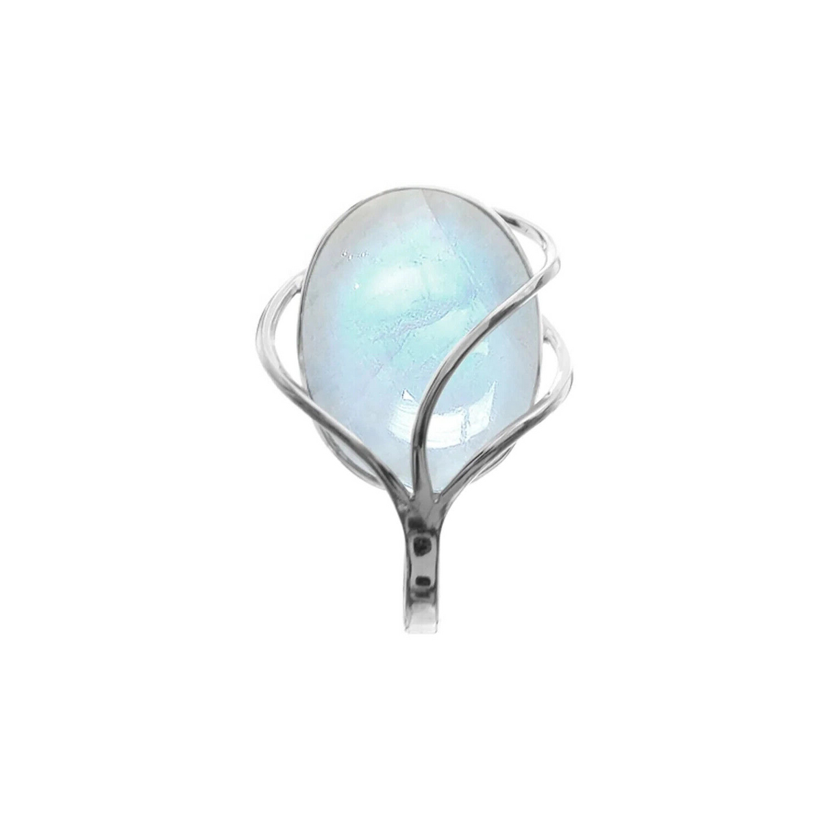Triple Overlay Moonstone Pendant Sterling Silver Hallmarked All Chain Lengths