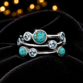 Natural 9 Topaz Ring Sterling Silver 925 Hallmarked British Made Size K - T