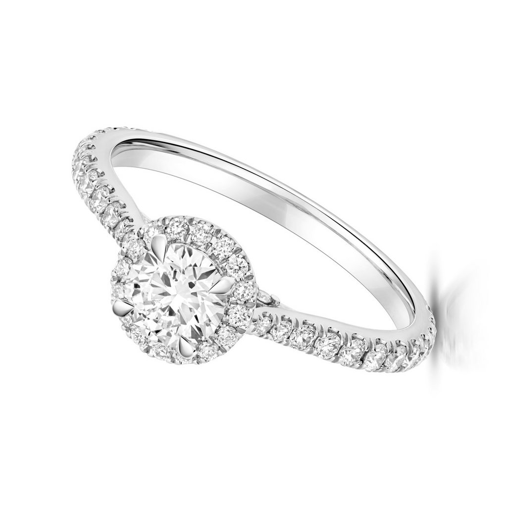 53 Lab-Grown Diamond Engagement Ring 18ct White Gold Hallmarked Sizes J - Q