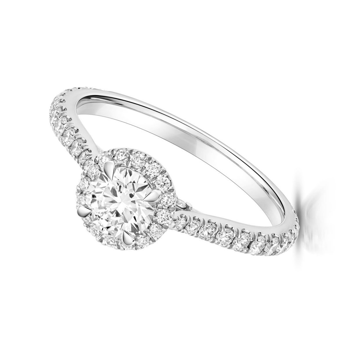 53 Lab-Grown Diamond Engagement Ring 18ct White Gold Hallmarked Sizes J - Q