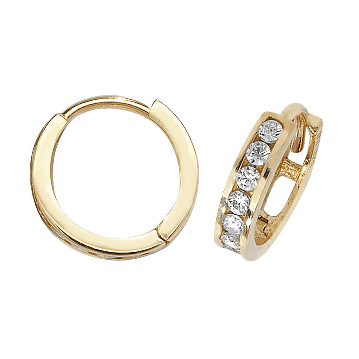 Mens Huggie Hoop Earring 9ct Yellow Gold Gents 375 Hallmarked Brand New Boxed