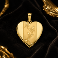 Butterfly Heart 9ct Yellow Gold Locket 375 Hallmarked All Chain Lengths