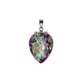 Chevron Topaz Teardrop Pendant Sterling Silver Hallmarked All Chain Lengths