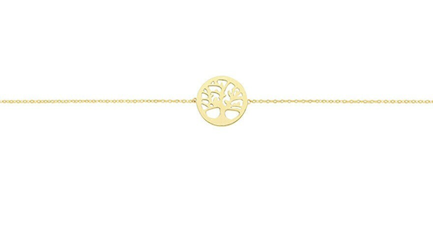 Ladies Tree of Life Bracelet Solid 9ct Yellow Gold 375 Hallmarked British Made 