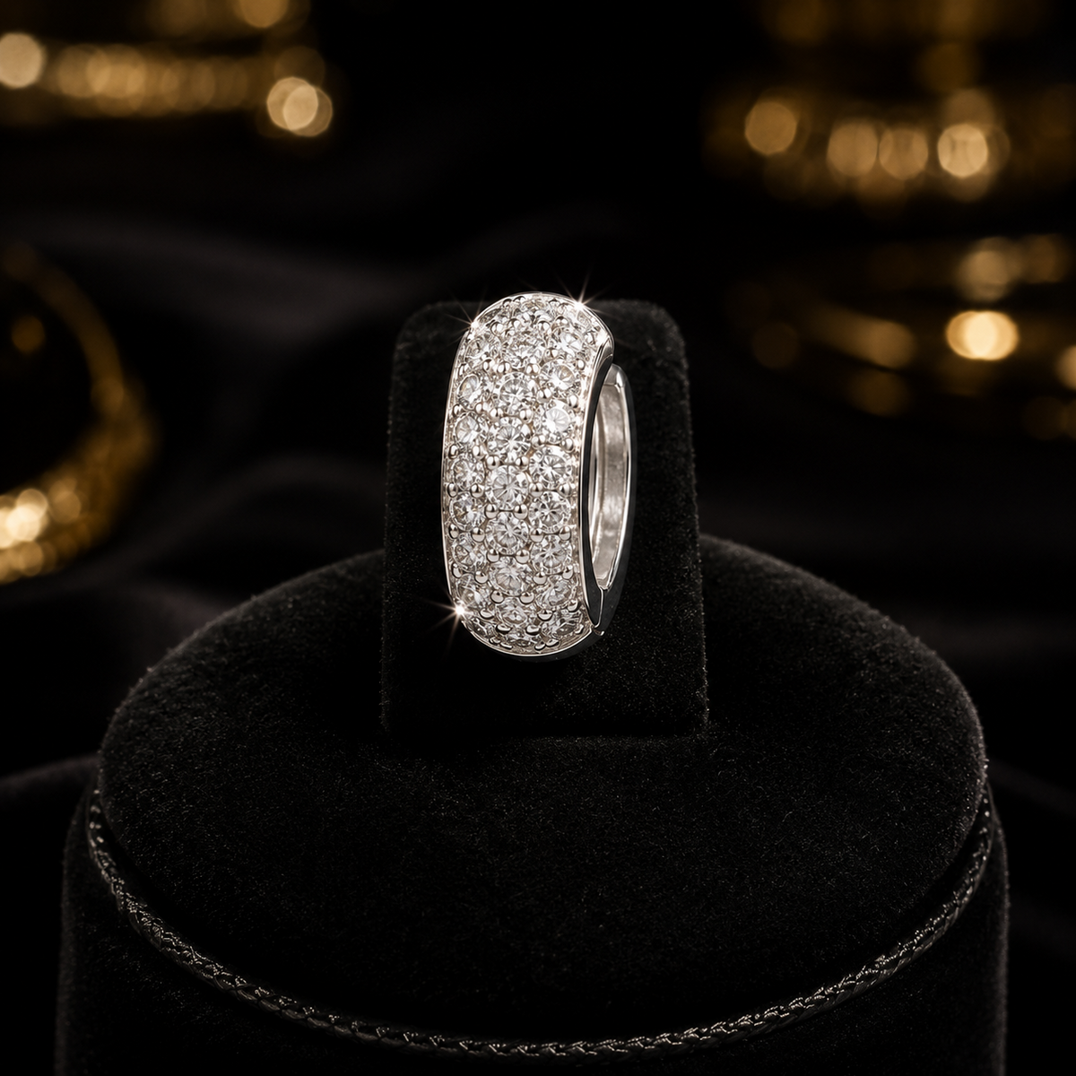 Mens Huggie Hoop Earring Chunky 9ct White Gold Gents 375 Hallmarked Brand New