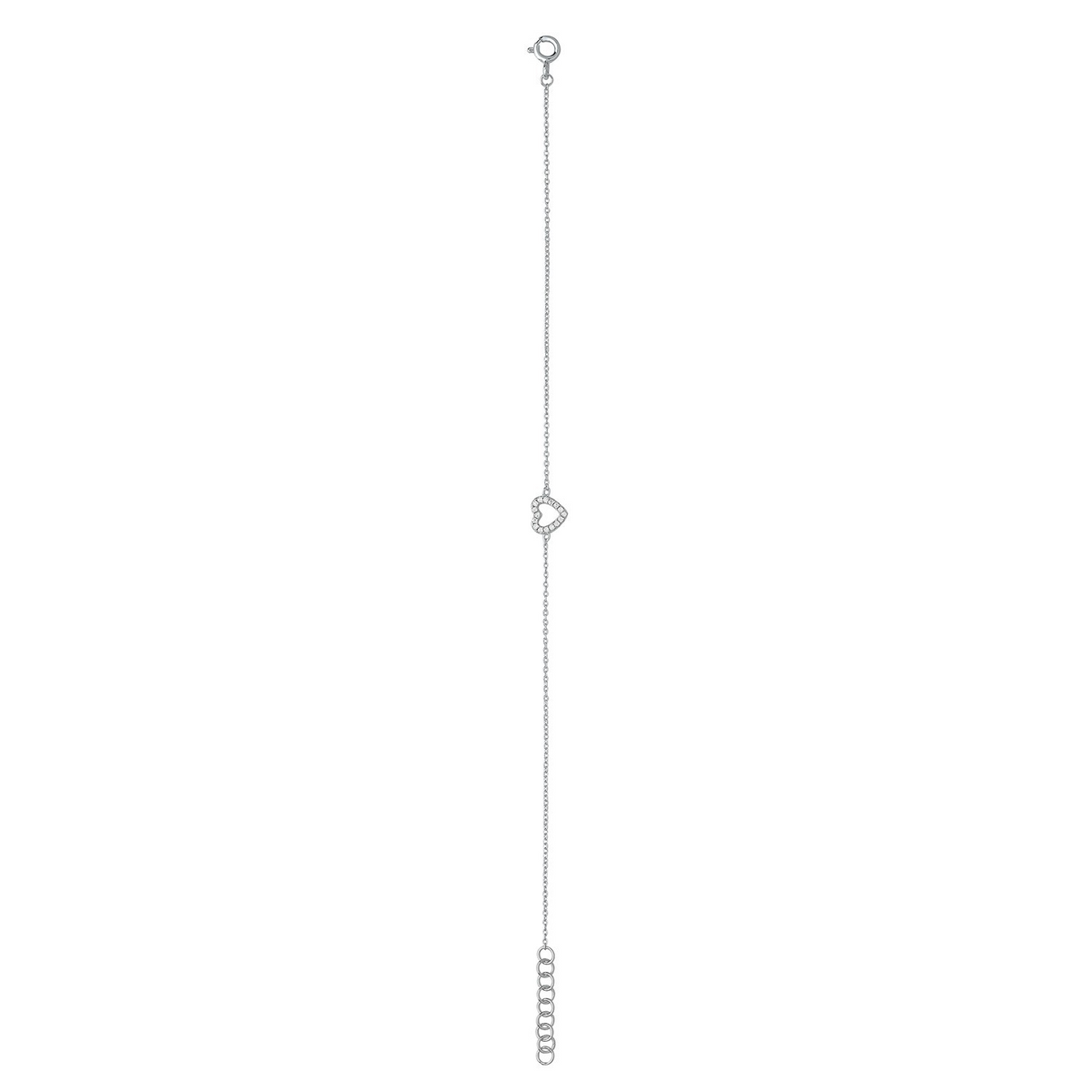 Ladies Open Heart Bracelet Sterling Silver 925 Hallmark Brand New Boxed