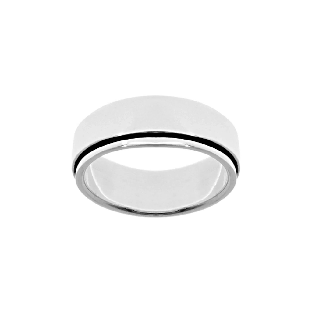 Plain Spinner Ring Sterling Silver 925 Hallmarked British Made Size P - T