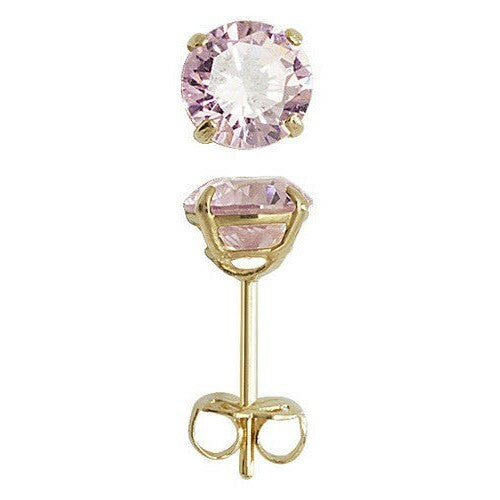 Topaz Pendant and Earrings Set Solid Yellow Gold Solitaire 18" Chain Hallmark
