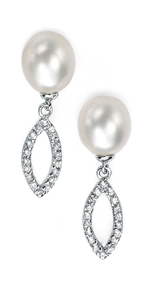 Freshwater Pearl Drop Earrings Sterling Silver 925 Hallmarked Brand New Boxed