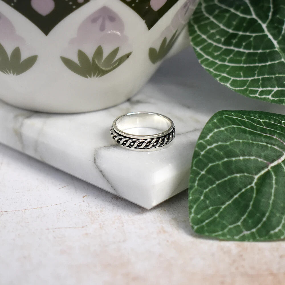 Vinal Spinner Ring Sterling Silver 925 Hallmarked British Made Size J - T