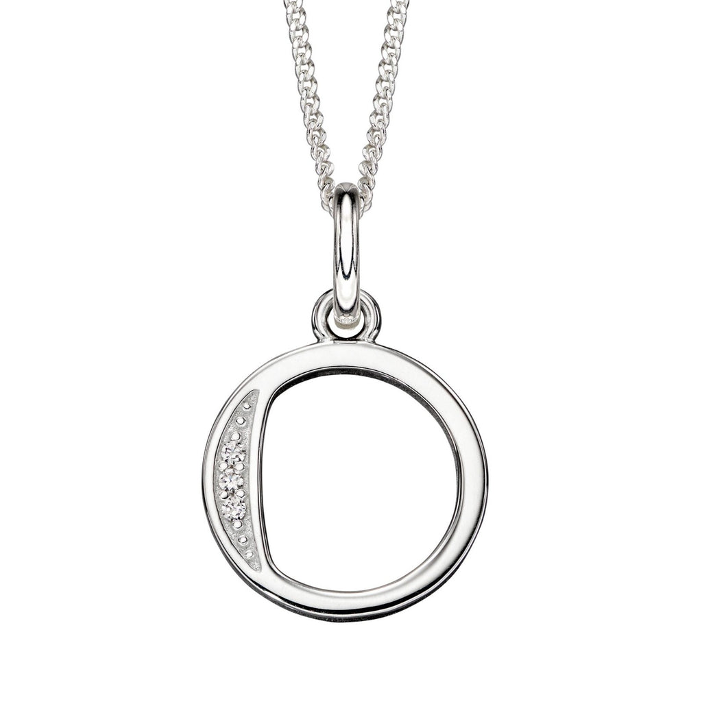 A - Z Necklace Channel Set Sterling Silver British Made 925 Hallmarked Brand New