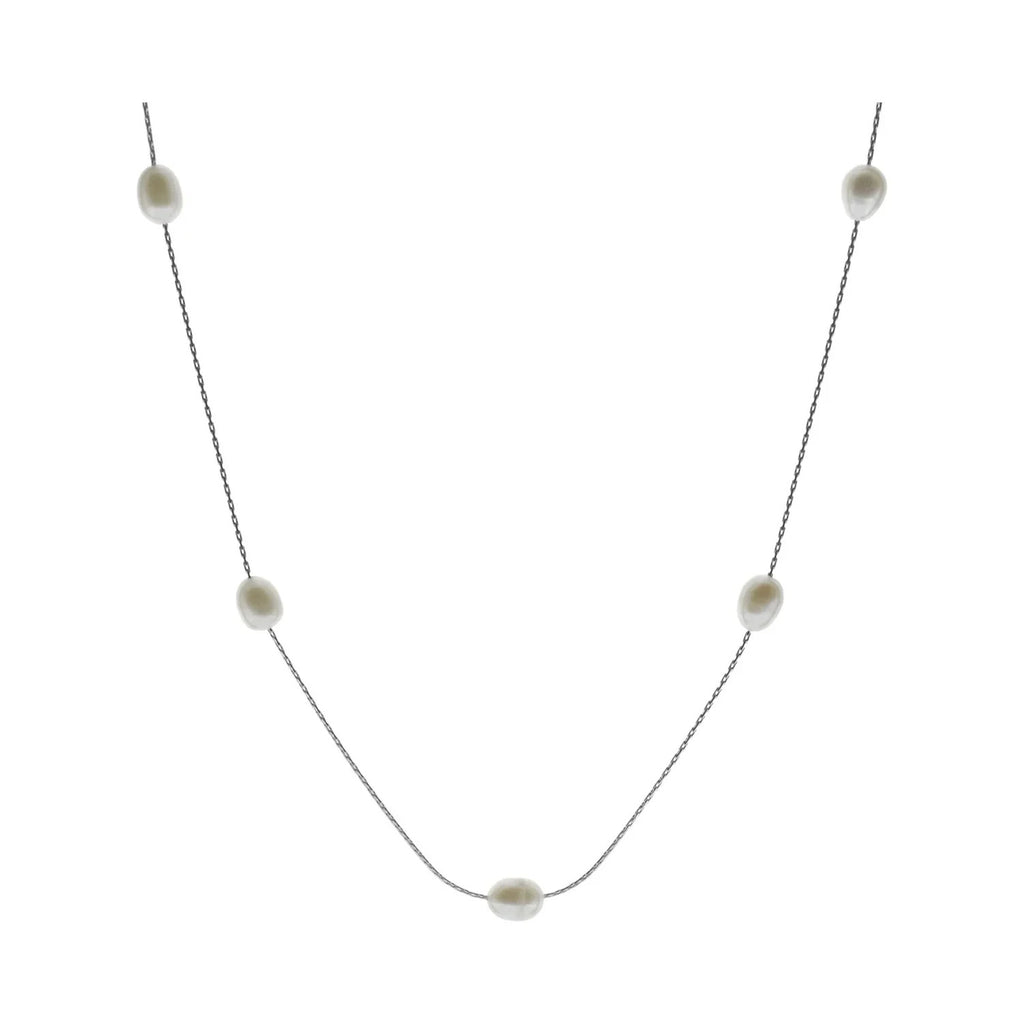 5 Natural Pearl Necklace Solid Sterling Silver 925 Hallmarked British Made