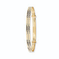 9ct Yellow Gold DC Expandable Bangle 375 Hallmarked British Made Brand New