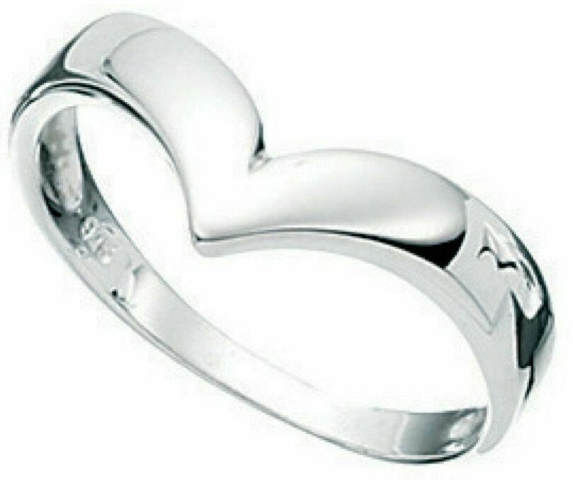 Sterling Silver Wishbone Ring 925 Hallmarked Size K - S British Made