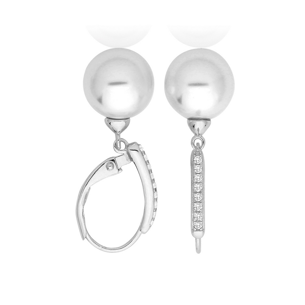 Natural Pearl Hoop Earrings Sterling Silver 925 Hallmarked Brand New Boxed